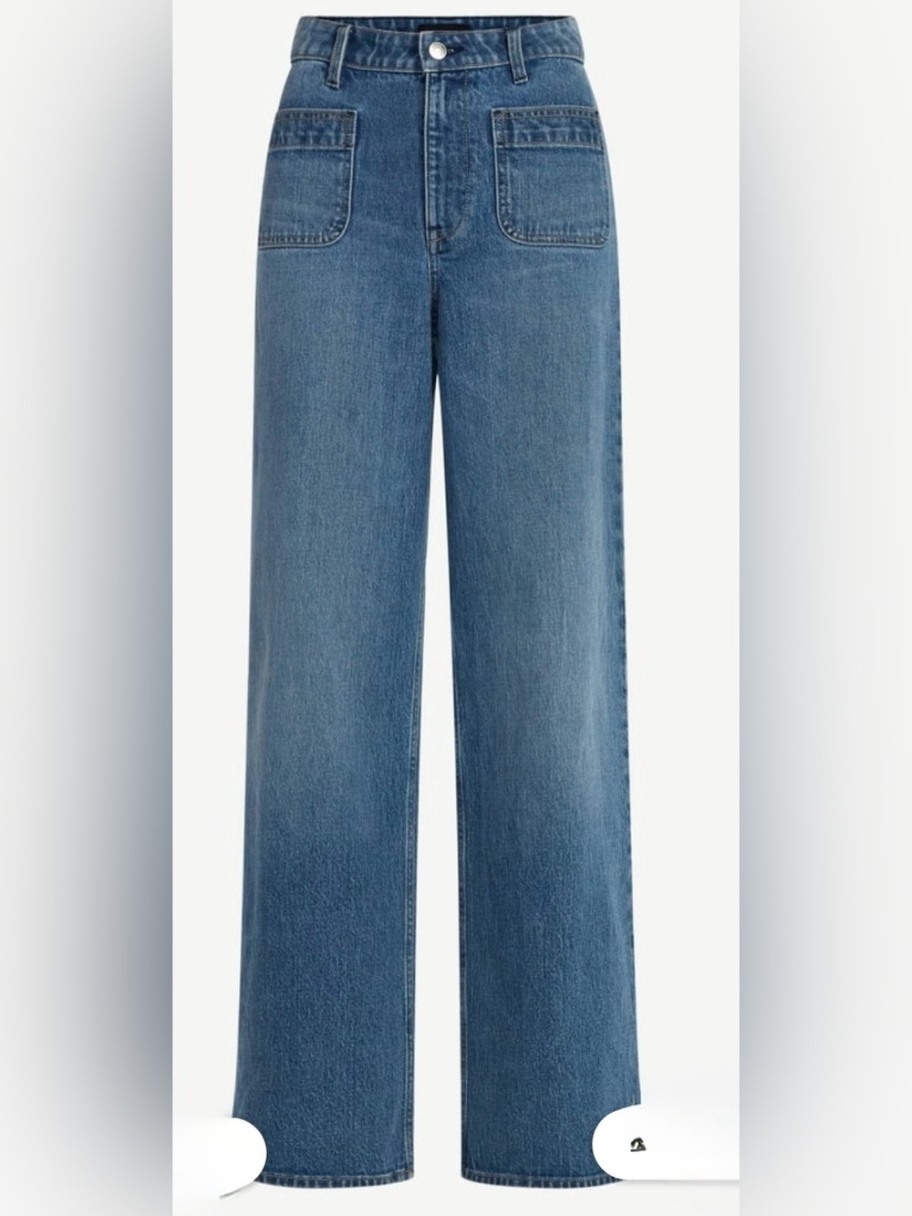 High-Rise Wide-Leg Jeans in Classic Blue Size 12” Women